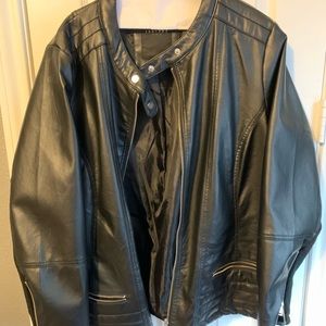 Black leather jacket